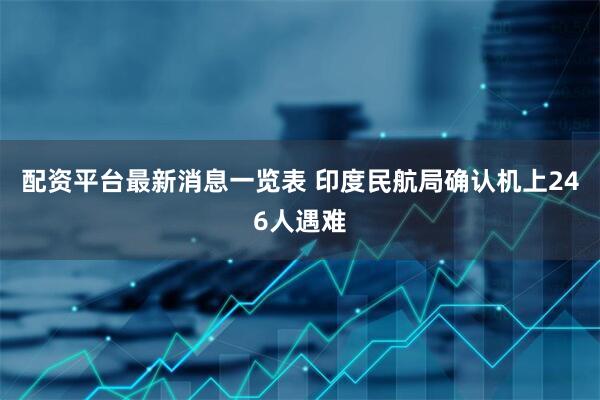 配资平台最新消息一览表 印度民航局确认机上246人遇难